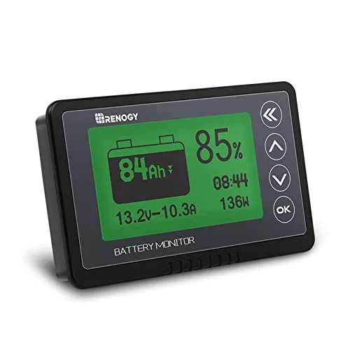Renogy 500A Battery Monitor with Shunt, 12-48V