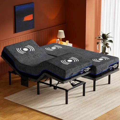 Amada Split King Adjustable Base with 14in Gel Foam