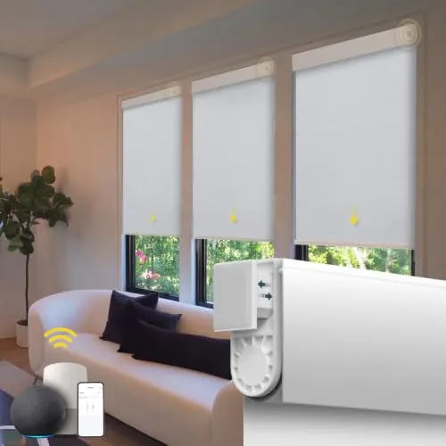 Hapadif AX290 No-Drill Motorized Roller Blinds 34.5x72