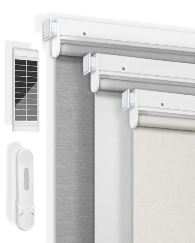 LICHTDIM24 Motorized Blackout Roller Blinds with Remote