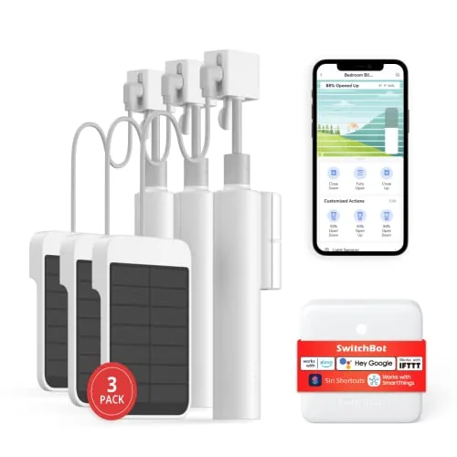 SwitchBot Blind Tilt 3-Pack Solar WiFi Smart Blinds
