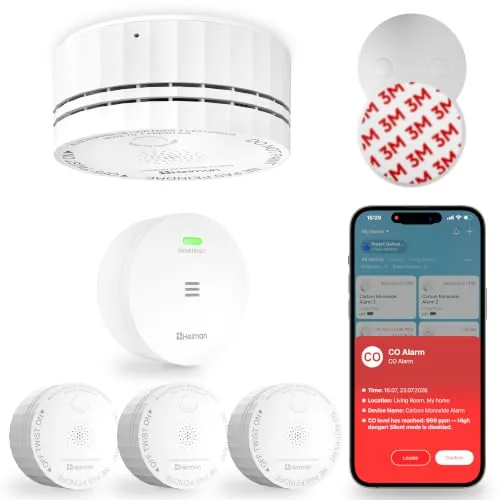 HEIMAN 3-Pack Interconnected CO Detector with Smart Gateway