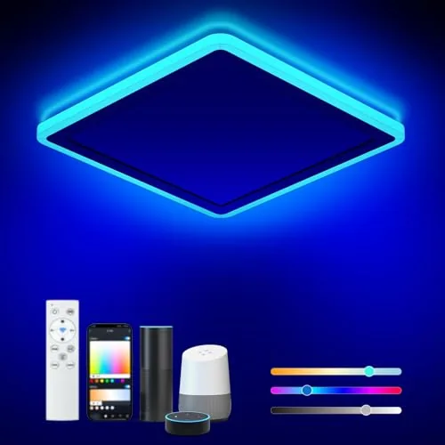 Annaror 13in RGB Smart Flush Mount Ceiling Light