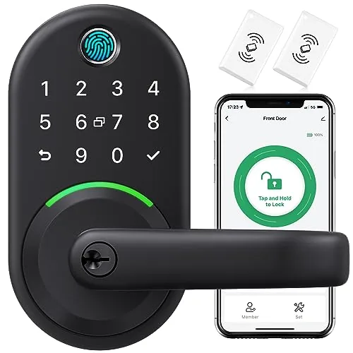 Yamiry Fingerprint Knob Lock 6-in-1 Keyless Entry