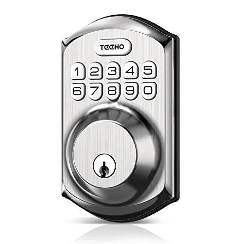 TEEHO TE001 Keyless Deadbolt with Keypad, Satin Nickel