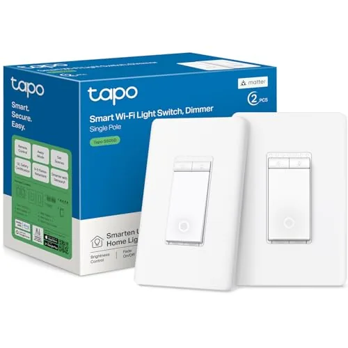 Tapo S505D Matter Smart Dimmer Switch 2-Pack