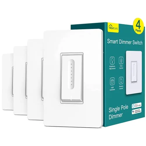 TREATLIFE Smart Dimmer Switch 4-Pack, Alexa & Google