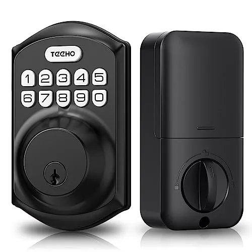 TEEHO TE001 Keyless Deadbolt Keypad Lock Matte Black
