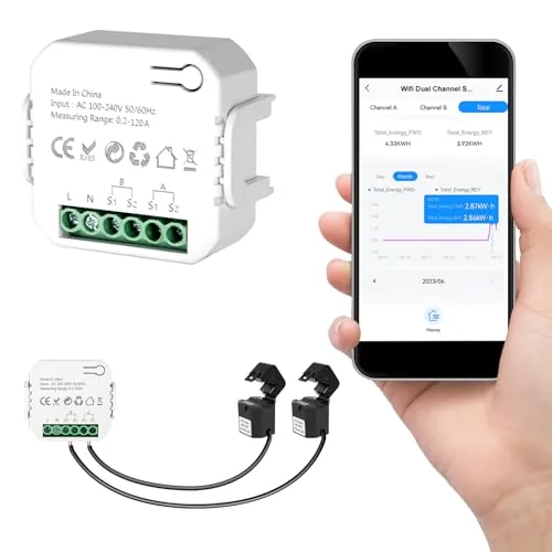 LyteSolar 2x120A Dual-Channel WiFi Energy Monitor