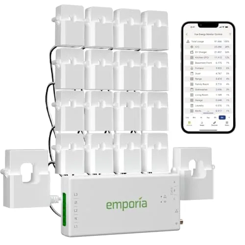 Emporia Vue 3 Energy Monitor with 16 CT Sensors