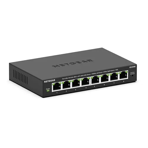 NETGEAR GS308E 8-Port Gigabit Managed Switch