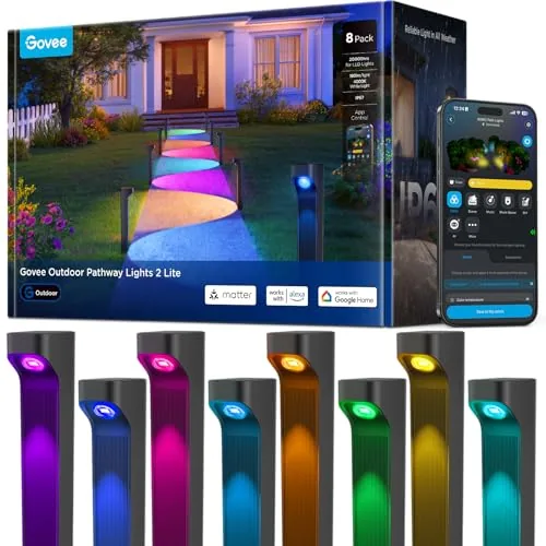 Govee Pathway Lights 2 Lite 8-Pack RGBW Smart