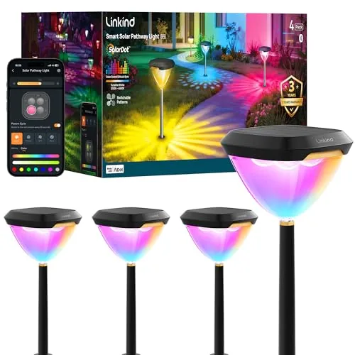 Linkind SP6 Smart Solar Pathway Light with Pattern Lens
