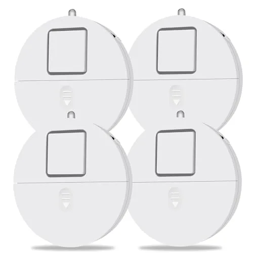 EVA LOGIK Window Alarm 4-Pack 120dB Vibration Sensor