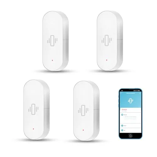 SENCKIT WiFi Vibration Sensor 4-Pack with App Alerts