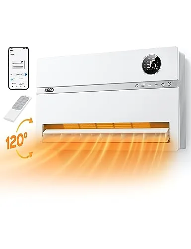 DREO Smart Wall Heater 1500W 120-Degree Oscillation