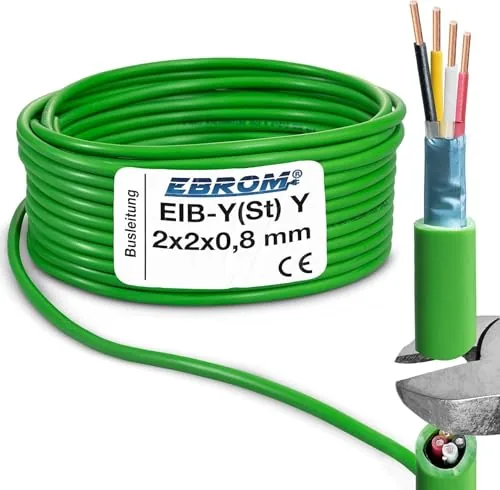 EBROM EIB-Y Bus Cable 2x2x0.8mm Green PVC