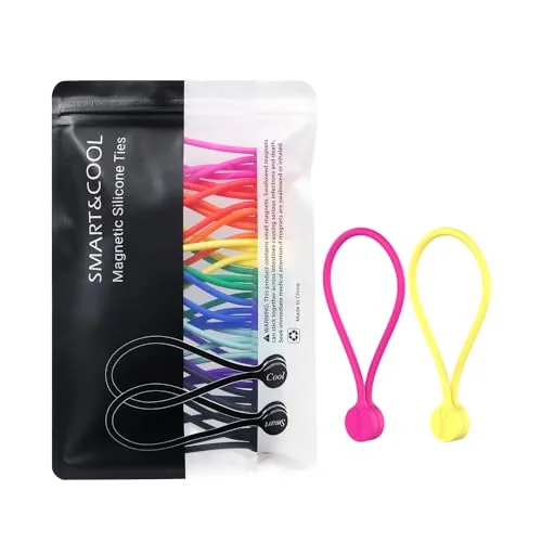 Smart&Cool Silicone Magnetic Cable Ties 20-Pack