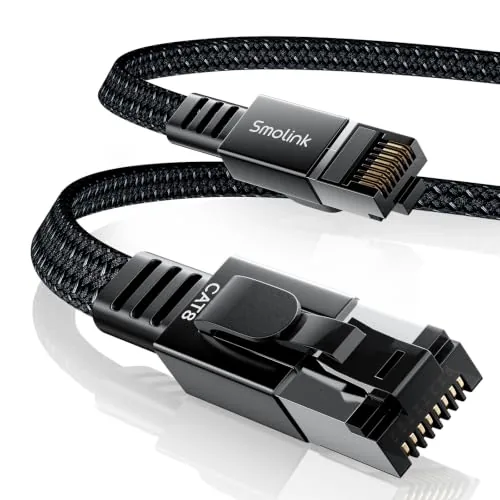 Smolink Cat 8 Ethernet Cable 50ft S/FTP Braided