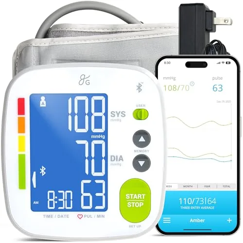 Greater Goods Bluetooth Upper Arm Blood Pressure Monitor