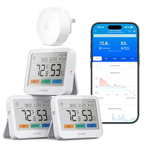 GoveeLife WiFi Thermometer Hygrometer 3-Pack + Gateway