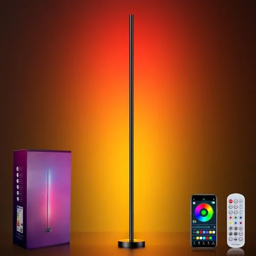 OIYN RGBICW Corner Floor Lamp with Music Sync