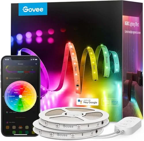 Govee 100ft RGBIC LED Strip Lights with Alexa Support
