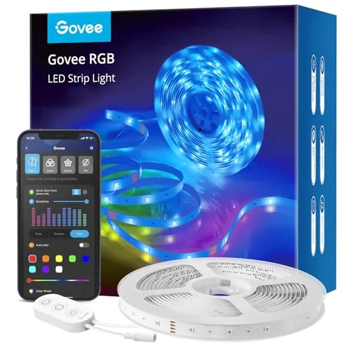 Govee RGB LED Strip Lights 16.4ft with Voice Control
