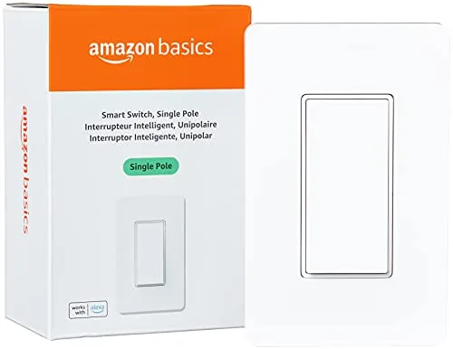 Amazon Basics Smart Light Switch, Alexa-Only, No Hub