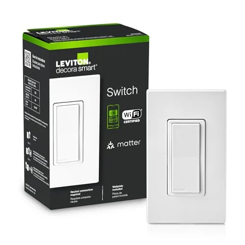 Leviton D315S Wi-Fi Smart Switch, Matter Ready