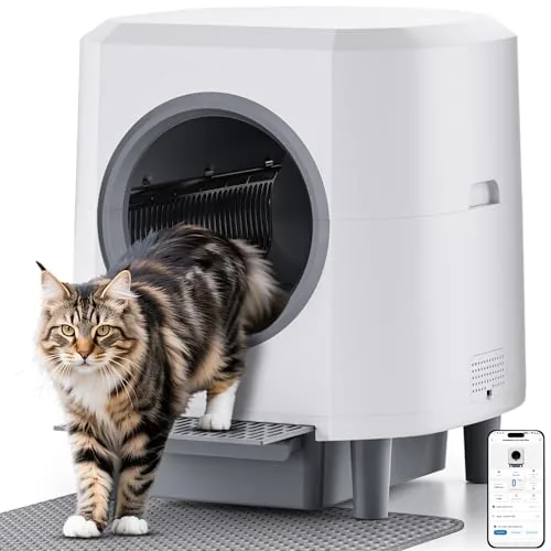Ellenpent 90L Auto Self-Cleaning Litter Box with App Control