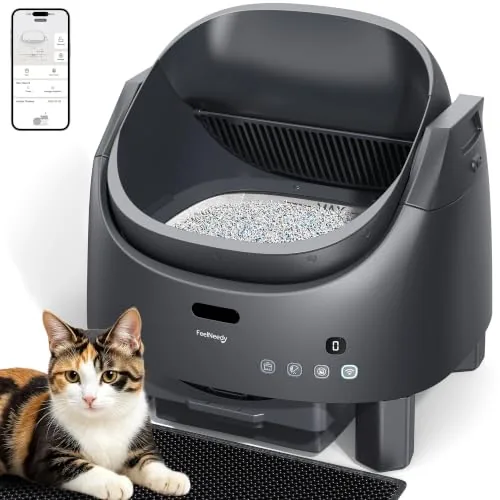 FeelNeedy Open-Top Self-Cleaning Cat Litter Box WiFi