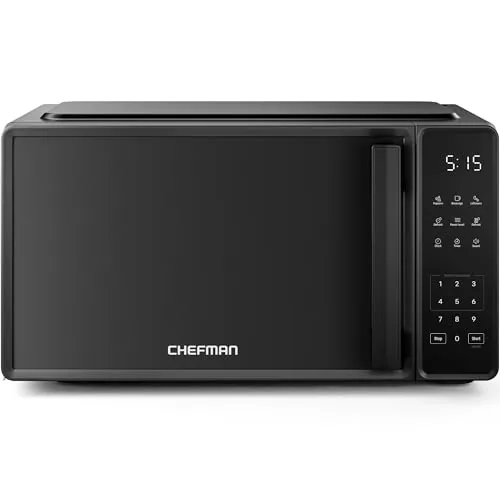 Chefman 0.7 Cu Ft 700W Compact Microwave Black