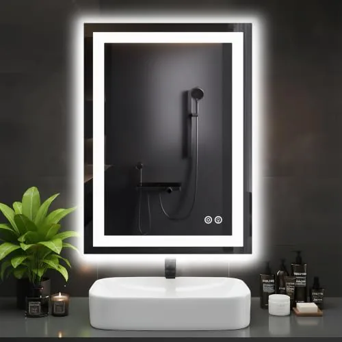 DUMOS 24.1x32.1in LED Vanity Mirror with Anti-Fog
