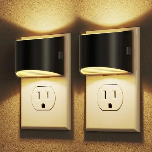 DORESshop Plug-In Night Light 3000K Dusk-to-Dawn Sensor