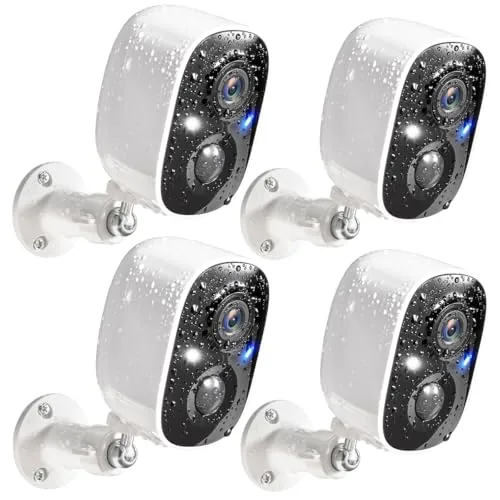 GMK 4-Pack Wireless Outdoor Security Cameras 2K