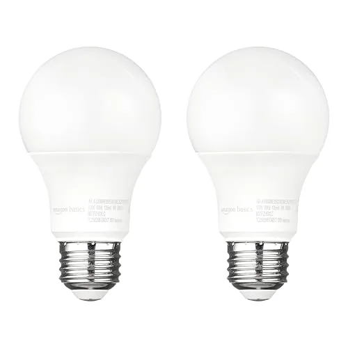 Amazon Basics A19 Dusk-to-Dawn LED Bulb 2-Pack