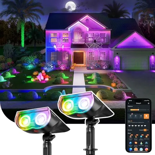 Linkind SL5C MPPT Solar Spot Light, Color-Changing
