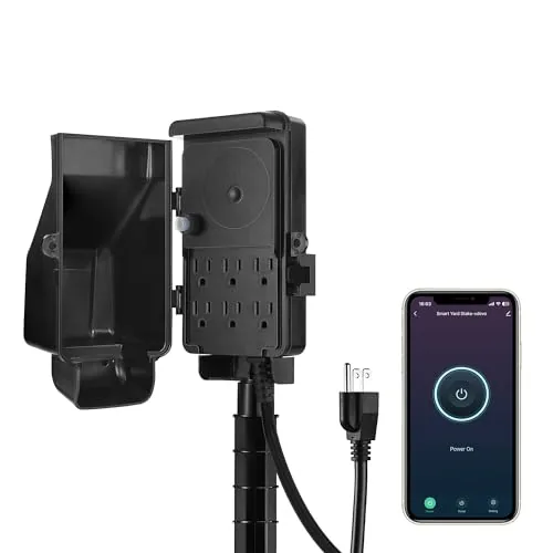 DEWENWILS WiFi Outdoor Stake Timer 6-Outlet Smart Plug