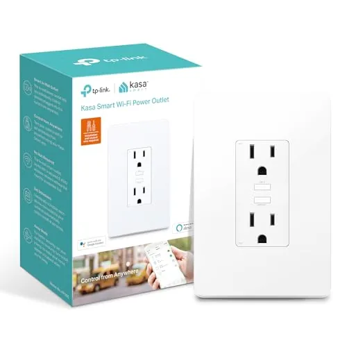 Kasa KP200 In-Wall Smart Outlet Dual Independent Control
