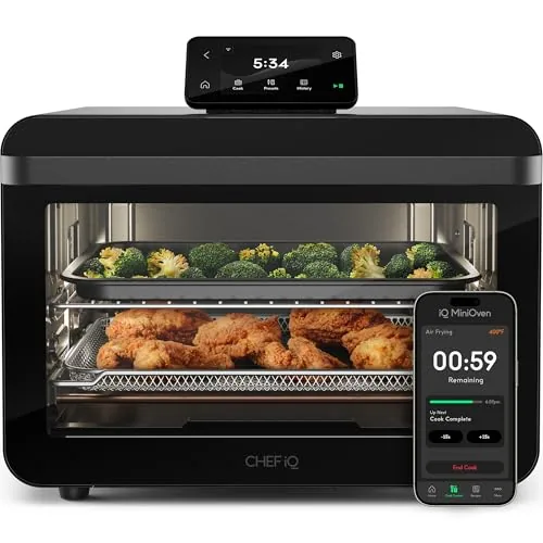 CHEF iQ MiniOven 25Qt Smart Air Fryer Toaster Oven
