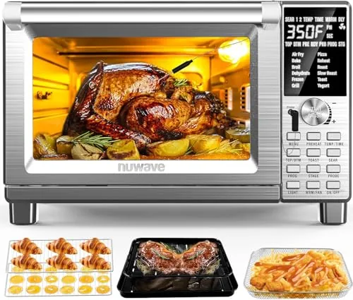 NuWave Bravo 30QT Air Fryer Toaster Oven with Probe