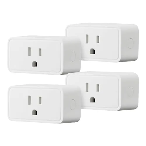 Amazon Basics Smart Plug 4-Pack, Alexa-Only, No Hub