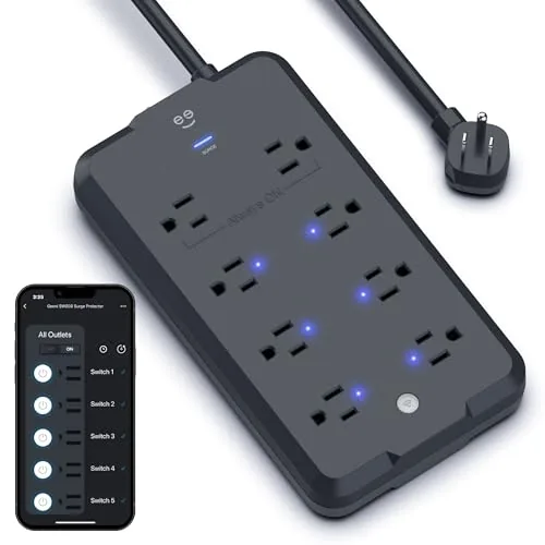 Geeni Surge Ultra 8-Outlet Smart Surge Protector
