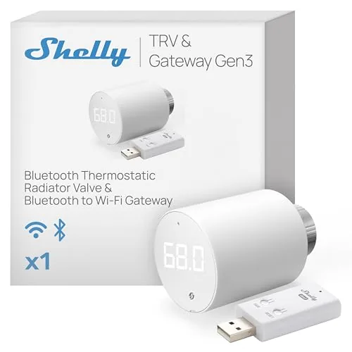 Shelly Blu TRV Smart Thermostatic Radiator Valve + Gateway