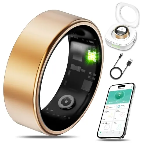 Milavan Smart Health Ring, Rose Gold, No Subscription