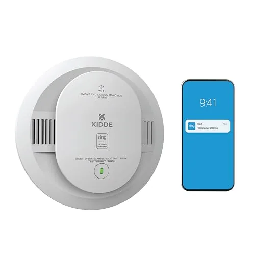 Kidde RGCUDR-RW Smart Smoke & CO Detector with Ring