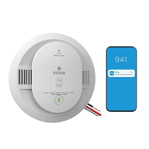 Kidde RGSAR-RW Smart Hardwire Smoke Detector with Ring