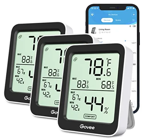 Govee H5075 Bluetooth Hygrometer Thermometer 3-Pack