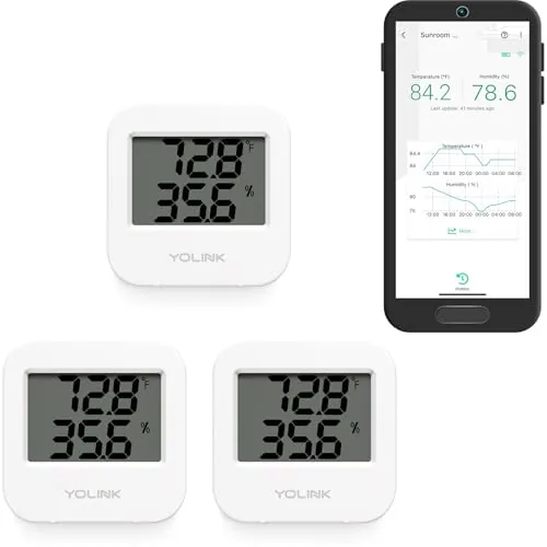 YoLink Temp & Humidity Sensor 3-Pack LoRa Wireless